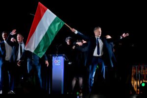 Tisza, Hungary’s opposition party, wins parliamentary elections.